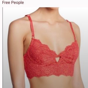 Free people red combo bra size xs NWT